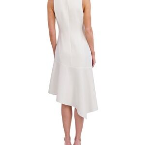Ted Baker White Asymmetrical Midi Dress